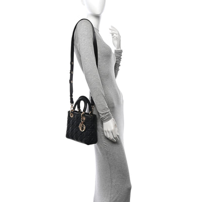 Christian Dior Lambskin Cannage Small Lucky Badges My Lady Dior Black 2 of 12