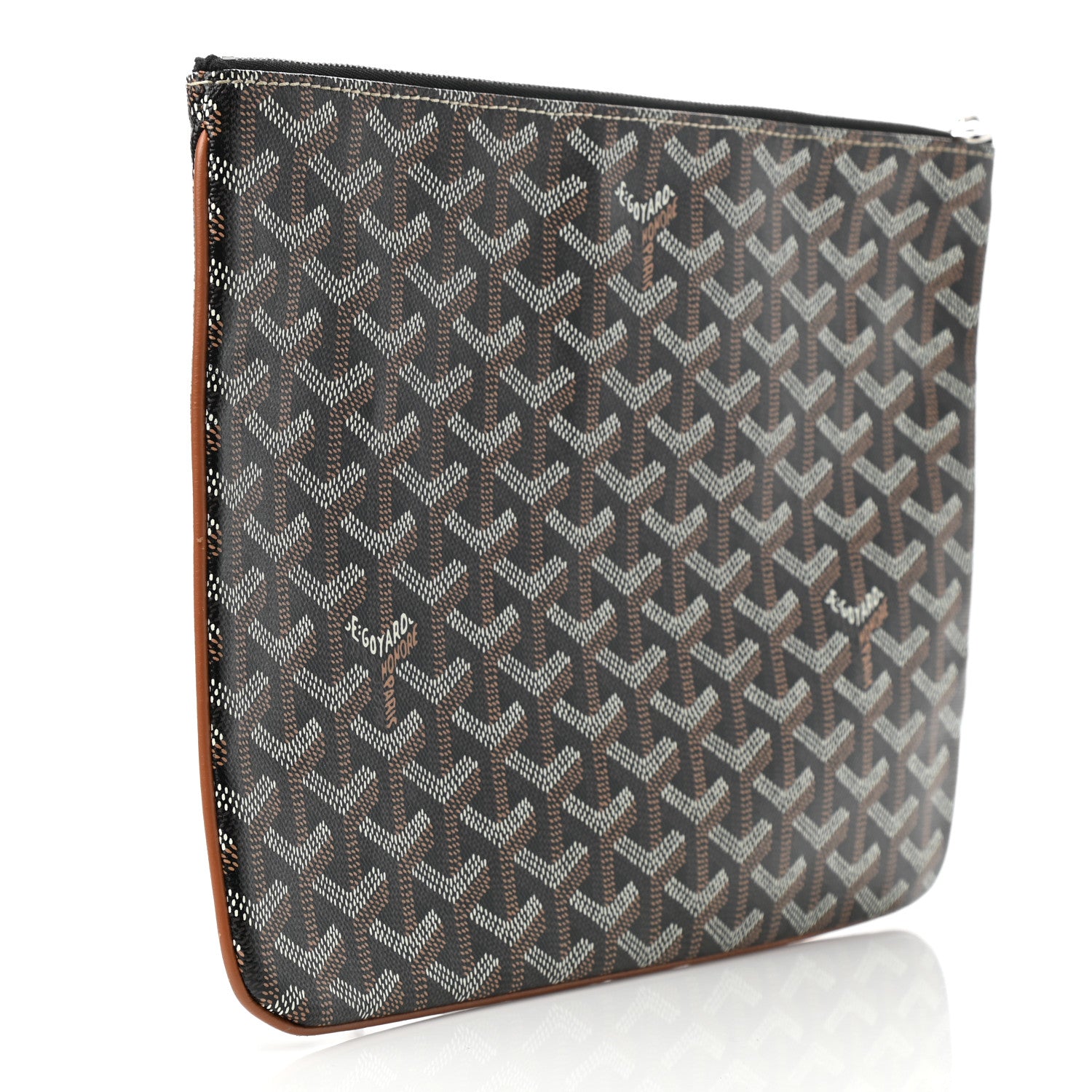 Goyard Goyardine Senat Pochette MM Black Gold 3 of 7