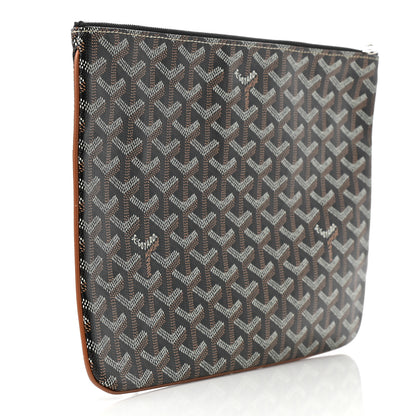 Goyard Goyardine Senat Pochette MM Black Gold 3 of 7