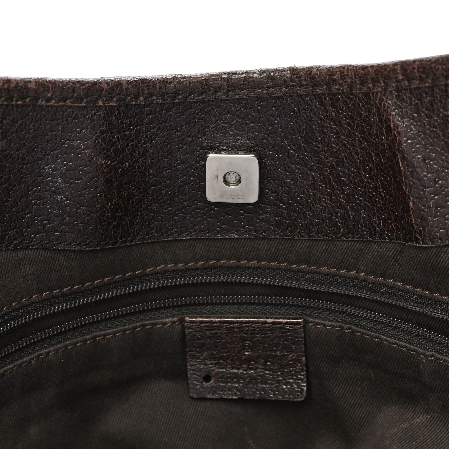 Monogram Signature Tote Dark Brown