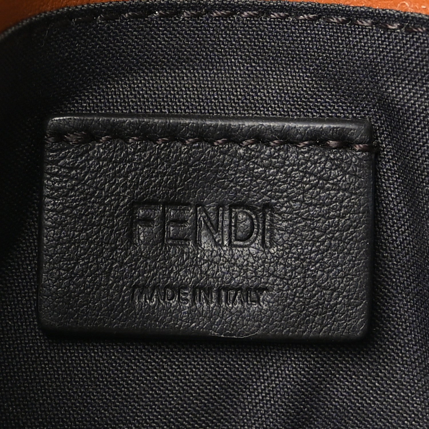 Fendi Vitello King Tamponato Logo Embossed Fold Over Card Holder Wallet Cuoio 8 of 8