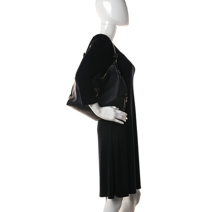 Salvatore Ferragamo Calfskin Fanisa Gancini Hobo Black 2 of 18
