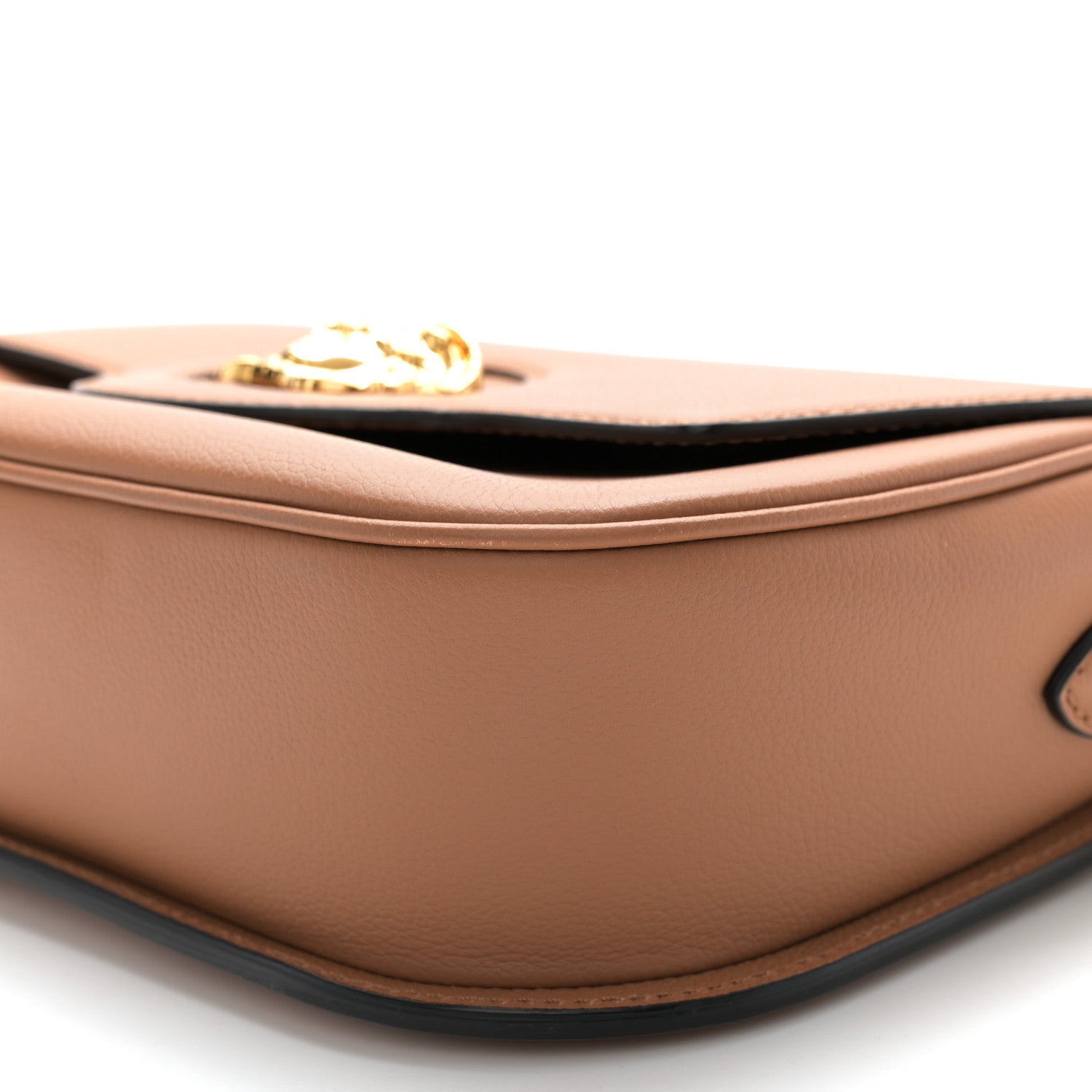 Versace Grained Calfskin La Medusa Chain Clutch Bag Brown 10 of 11