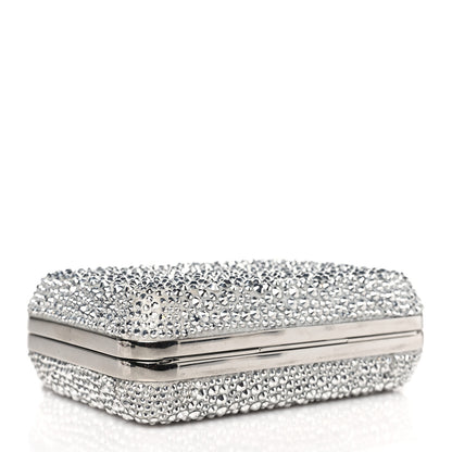 Christian Louboutin Crystal Strass Fiocco Box Clutch Silver 4 of 8
