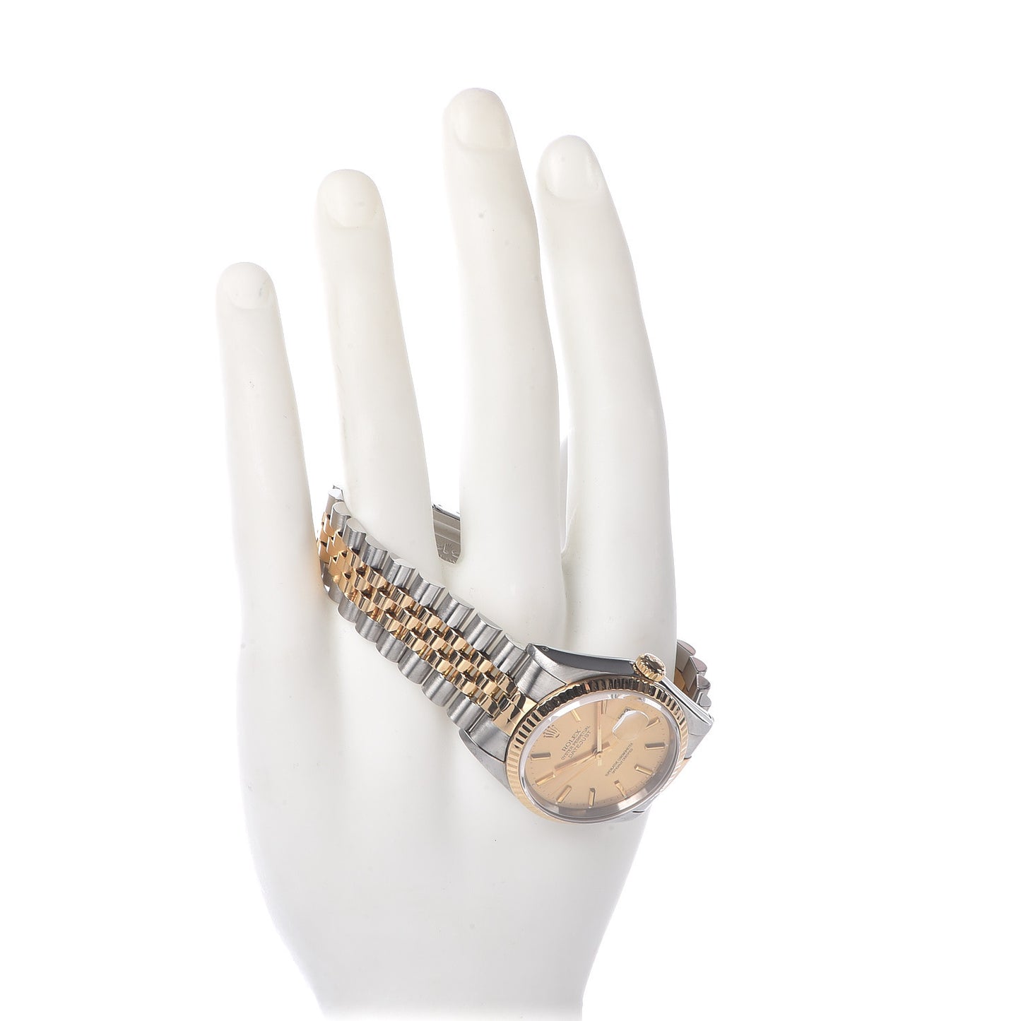 Stainless Steel 18K Yellow Gold 36mm Oyster Perpetual Datejust Watch Champagne 16233