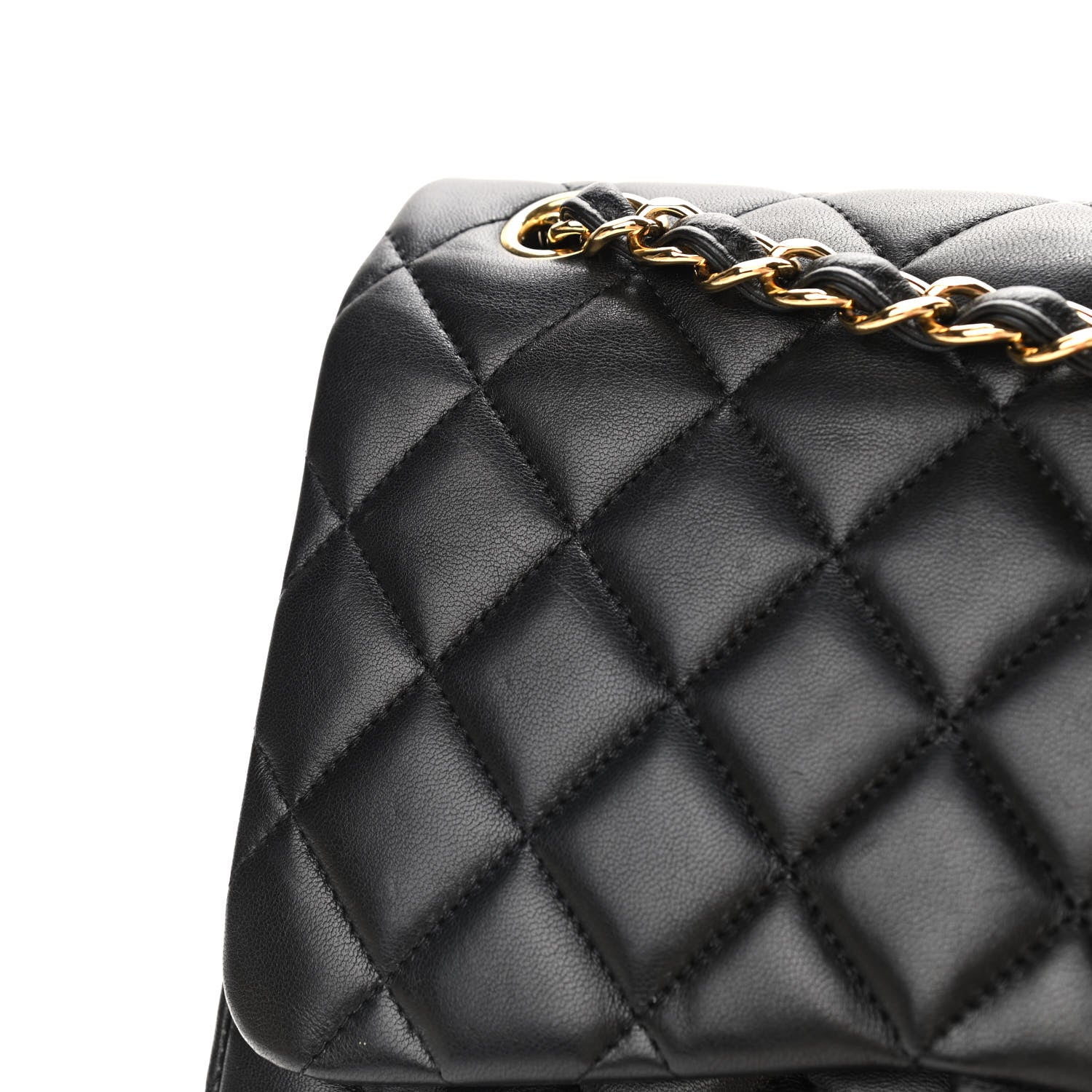 Chanel Lambskin Quilted Jumbo Double Flap Black 13 of 14