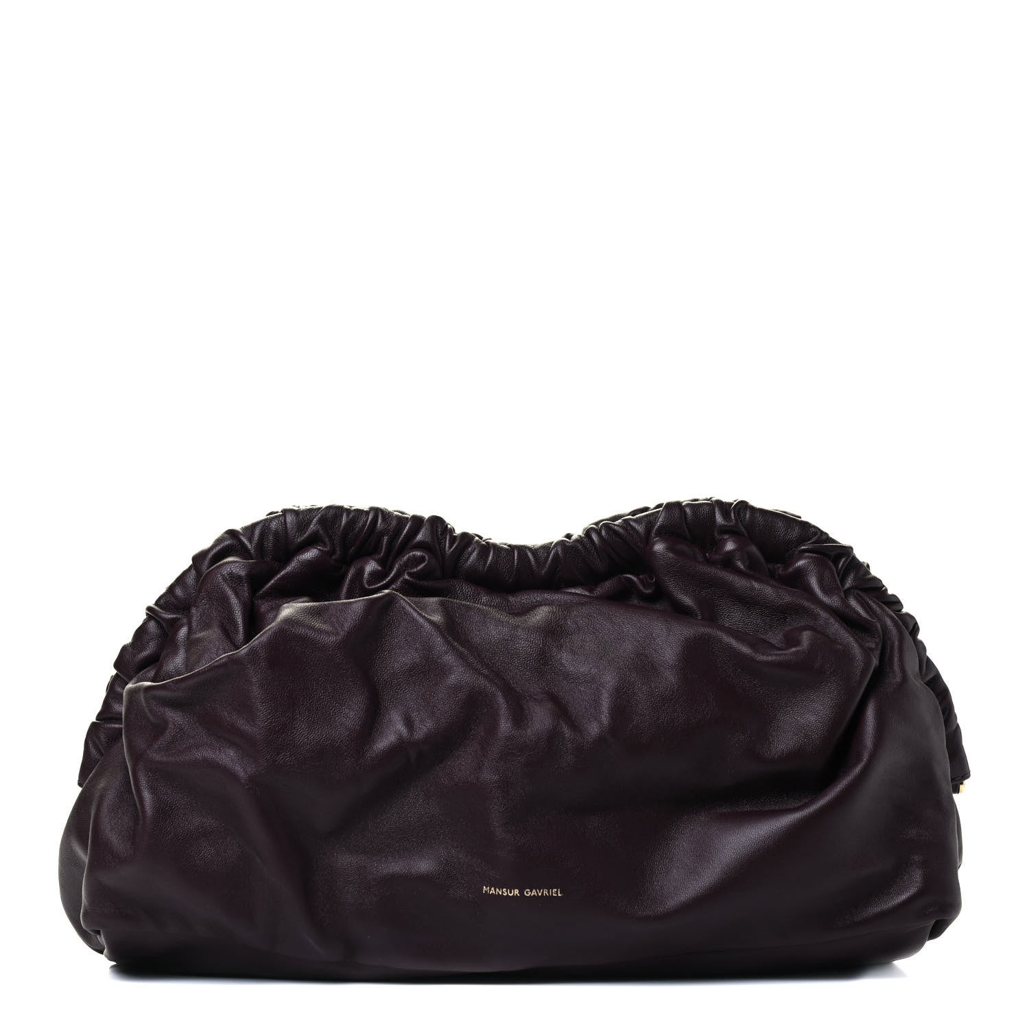 Mansur Gavriel Lambskin Cloud Clutch Cbernet 1 of 4