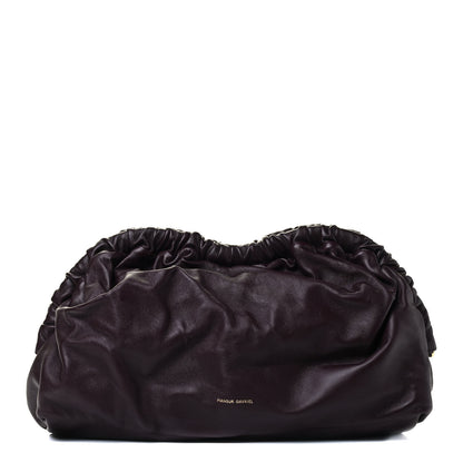 Mansur Gavriel Lambskin Cloud Clutch Cbernet 1 of 4