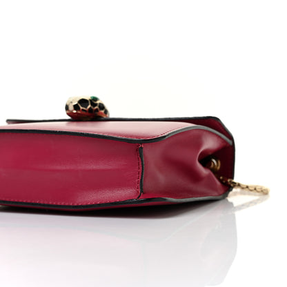 Bulgari Calfskin Galuchat Serpenti Forever Crossbody Bag Red 6 of 8