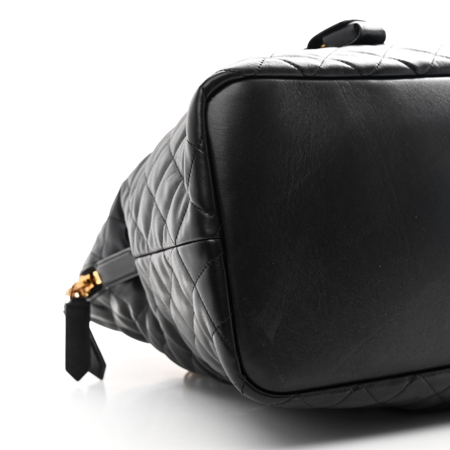 Calfskin Quilted ES Giant Travel Bag Black