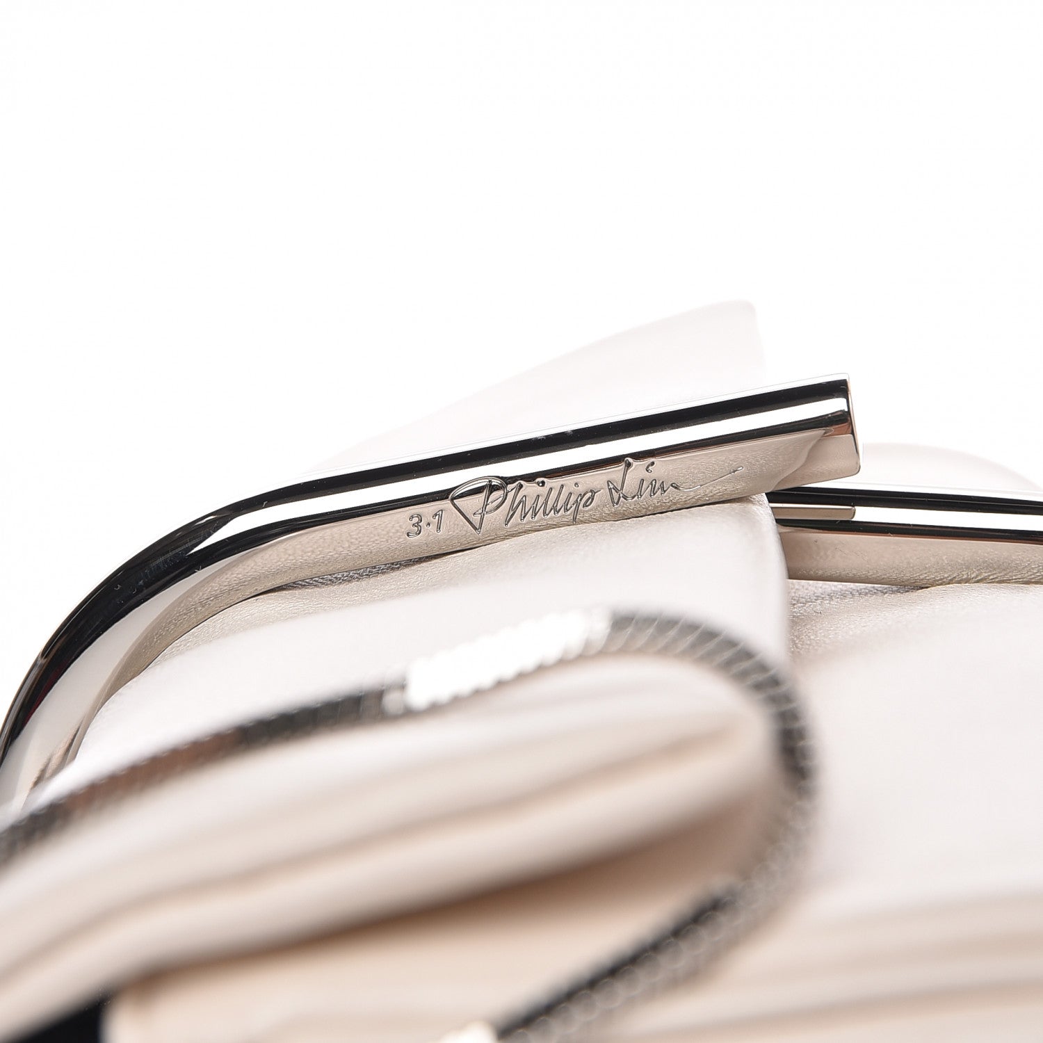 3.1 Phillip Lim 3.1 Smooth Calfskin Alix Minaudiere Clutch Natural White 8 of 8