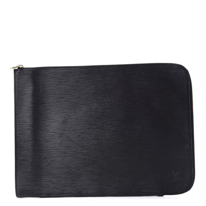 Louis Vuitton Epi Poche Documents Portfolio Case 39 Black 1 of 12