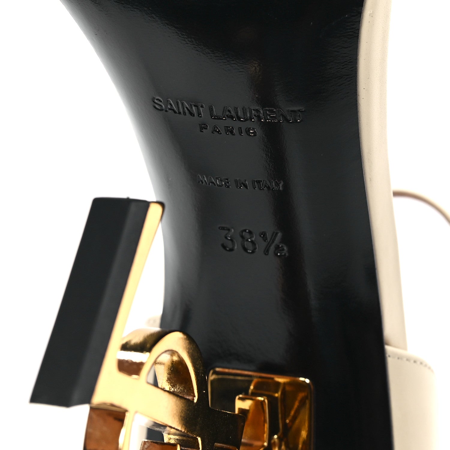 Saint Laurent Calfskin 110 Opyum Sandals 38.5 Real Beige 7 of 10