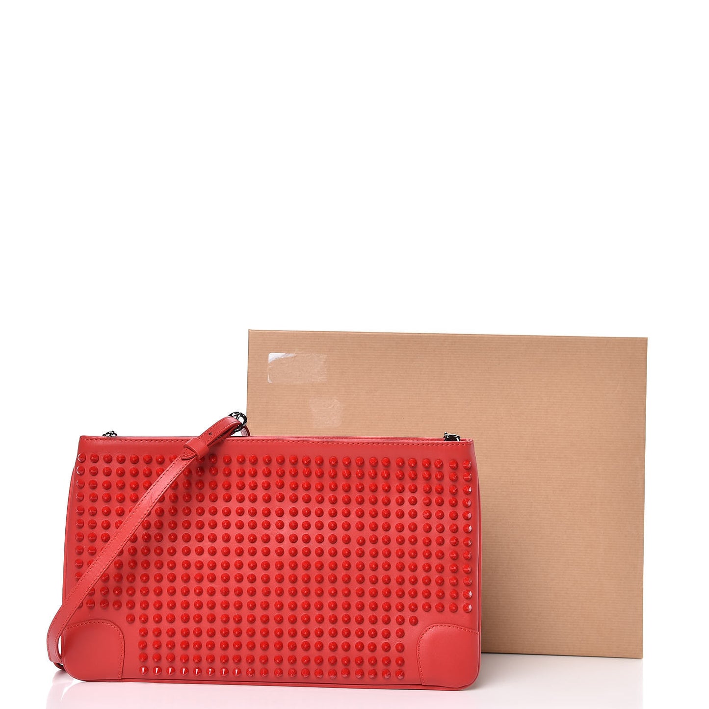 Calfskin Spikes Loubiposh Chain Clutch Oeillet