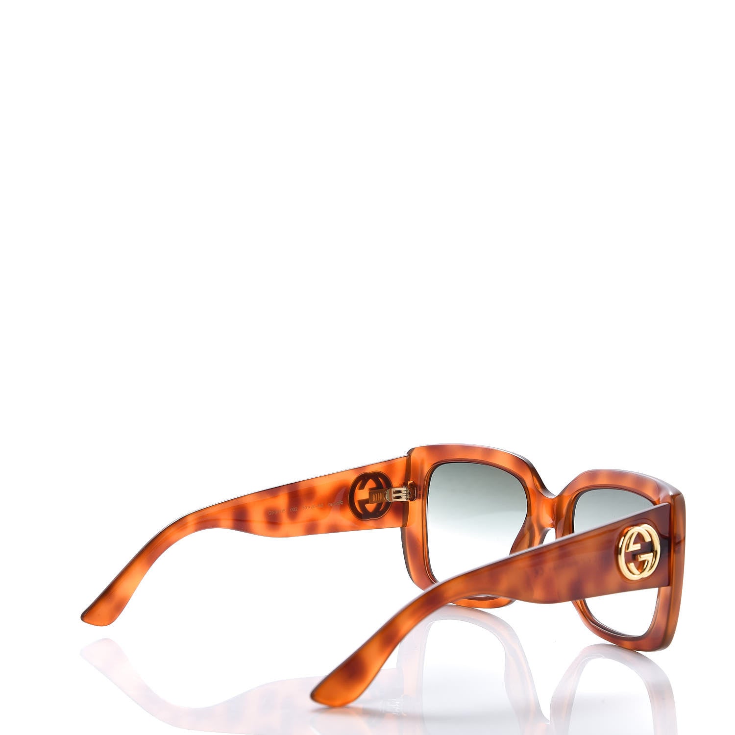 Gucci Acetate Square Frame Sunglasses GG0141S Tortoise 4 of 7