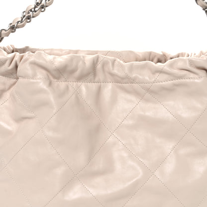 Chanel Shiny Calfskin Quilted Chanel 22 Ecru 9 of 12