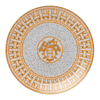 Hermes Porcelain Mosaique au 24 Dessert Plate 8.3 1 of 4