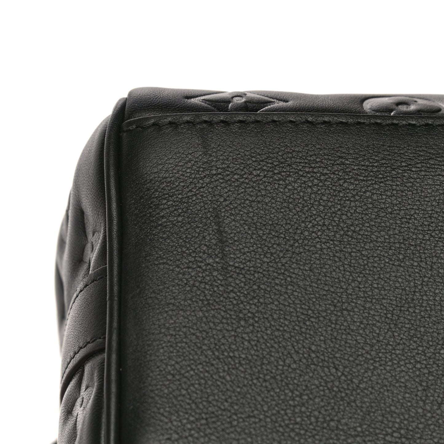 Lambskin Embossed Monogram Speedy 22 Bandouliere Black