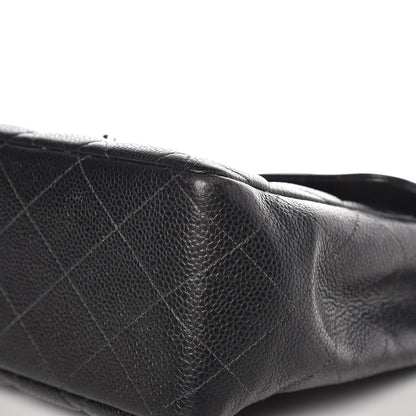 Chanel Caviar Quilted Jumbo Single Flap Black 11 of 17