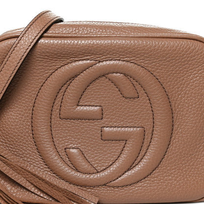 Gucci Pebbled Calfskin Small Soho Disco Bag Camelia 9 of 12
