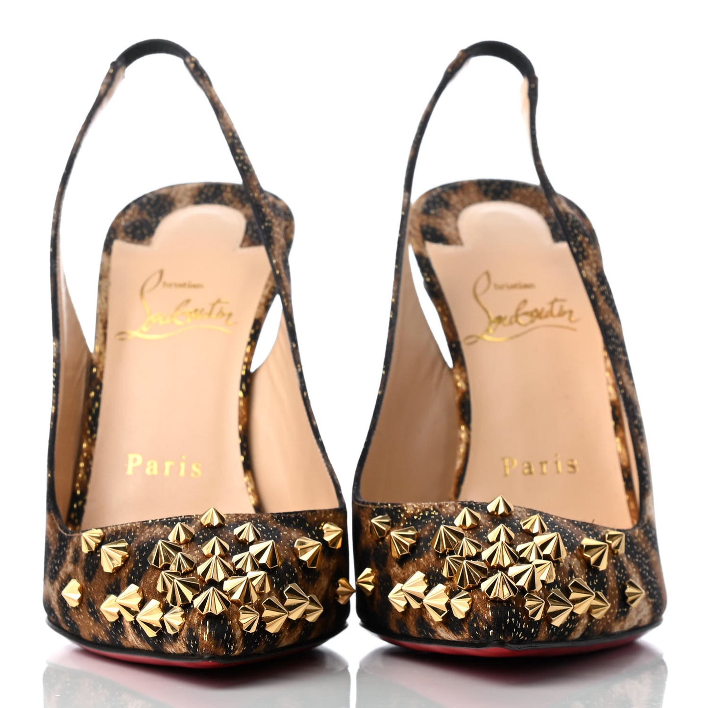 Lurex Panthere Drama Sling 100 Pumps 38 Black Gold