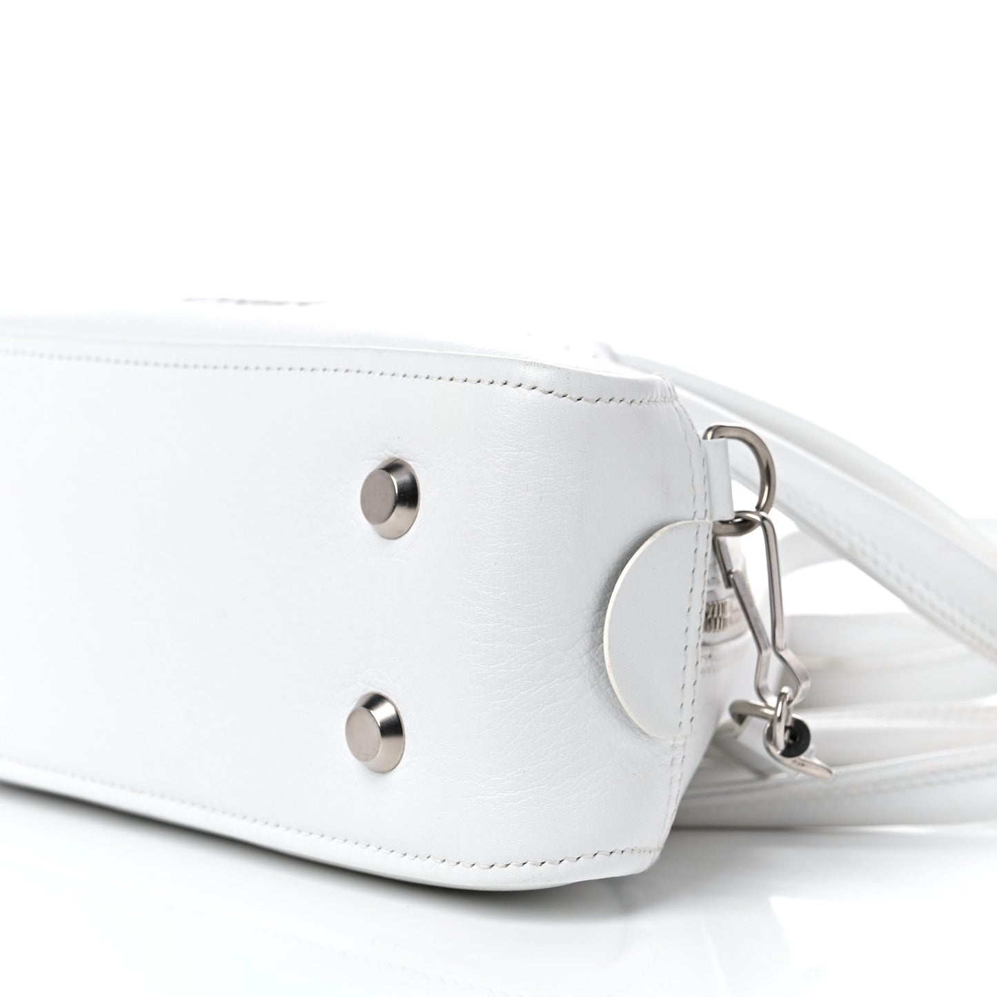 Calfskin S Triangle Duffle White
