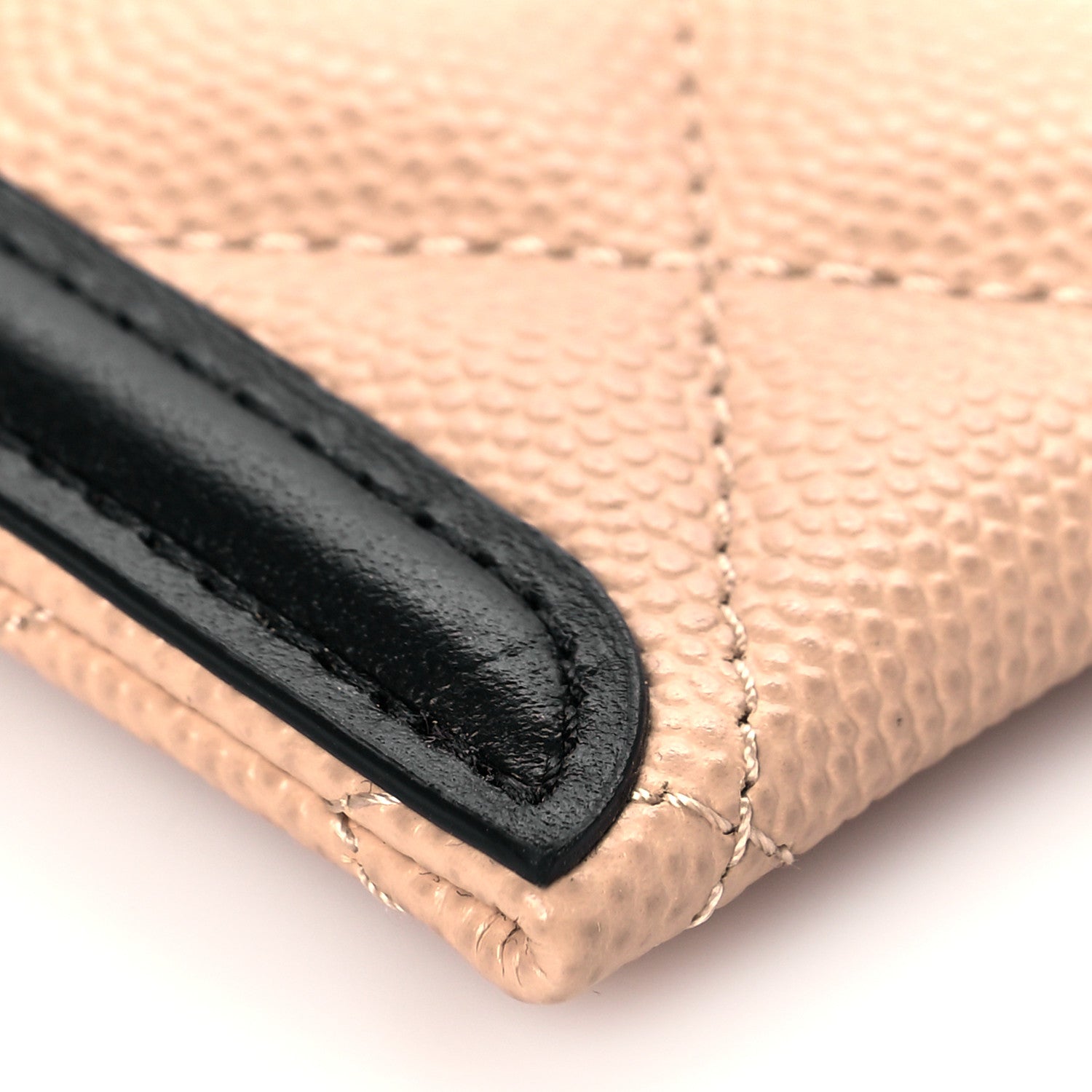 Chanel Caviar Quilted Filigree Card Holder Beige Black 9 of 10