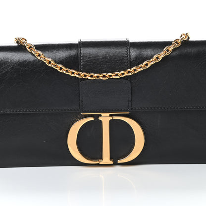 Christian Dior Crinkled Lambskin 30 Montaigne Clutch Black 7 of 15