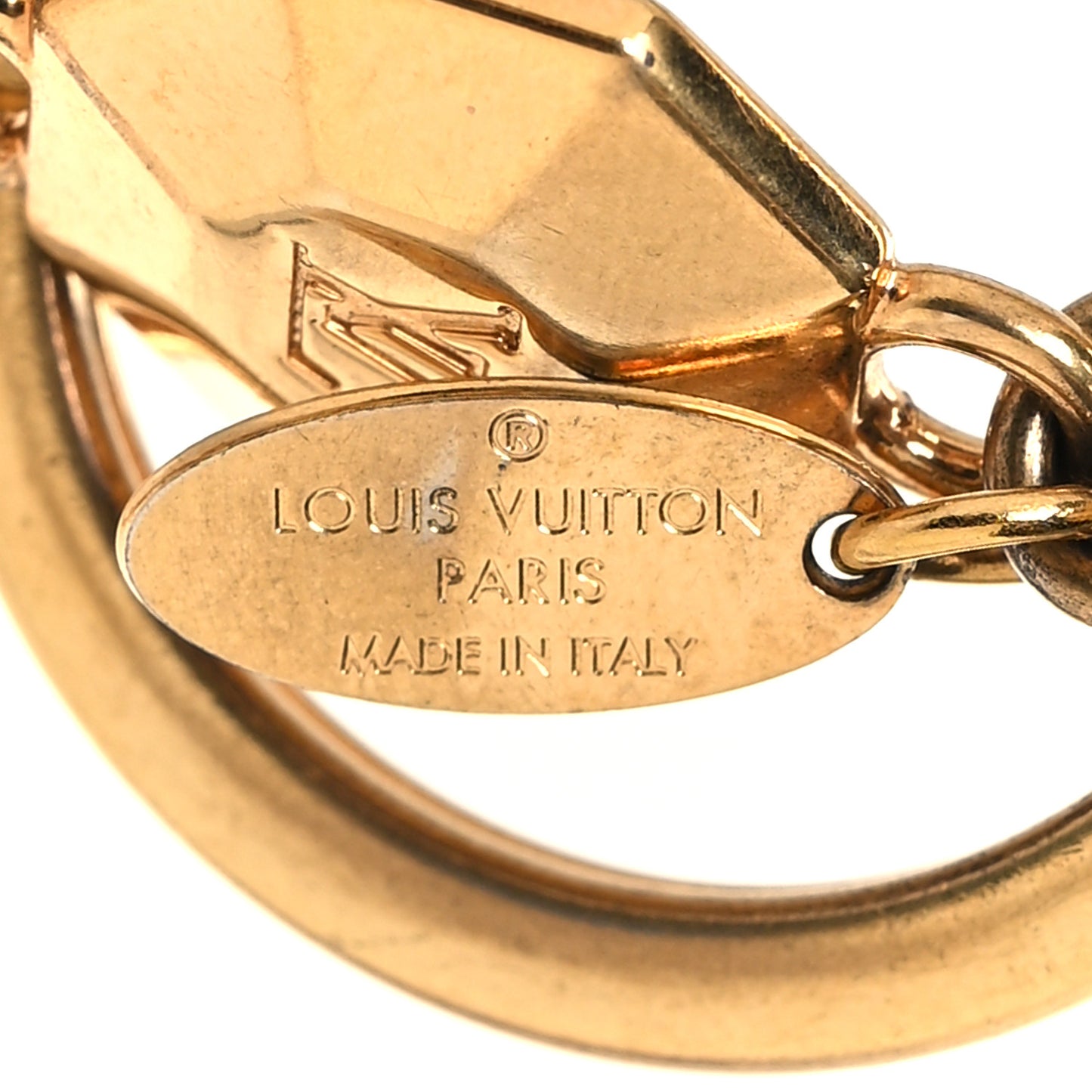 LV Facettes Bag Charm Key Holder Gold