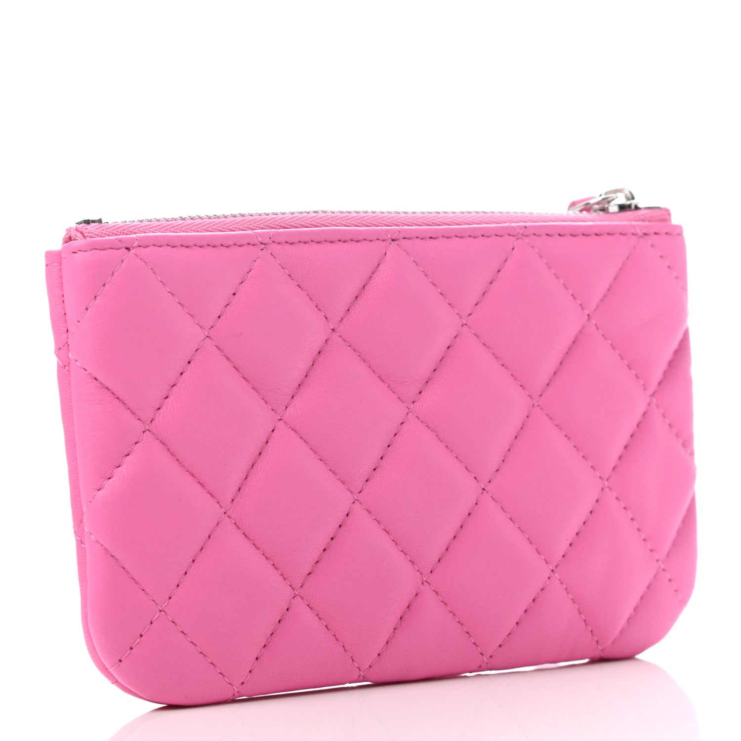 Chanel Lambskin Quilted Small Cosmetic Case Pink 3 of 7