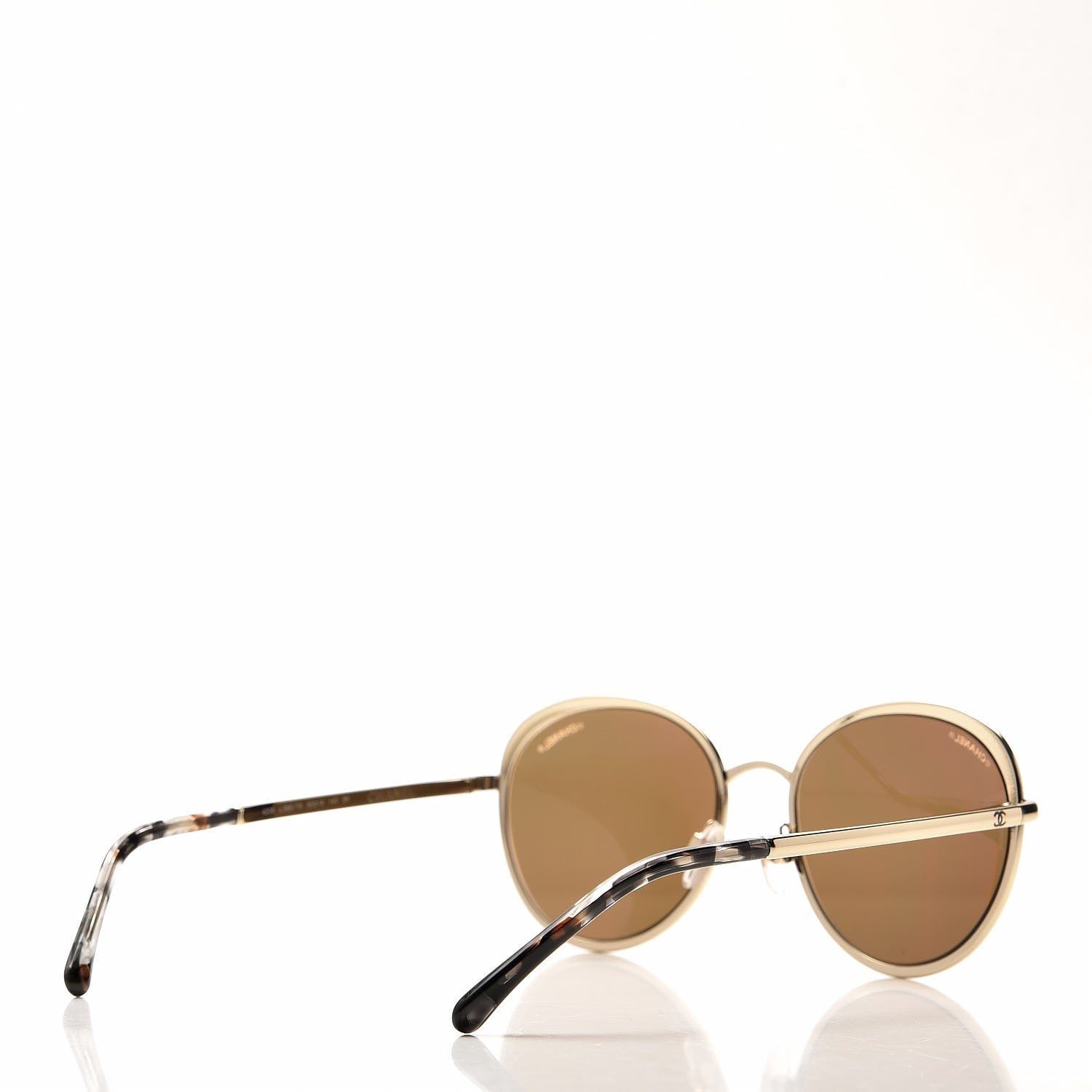 Chanel Round Mirror Sunglasses 4206 Gold 4 of 9