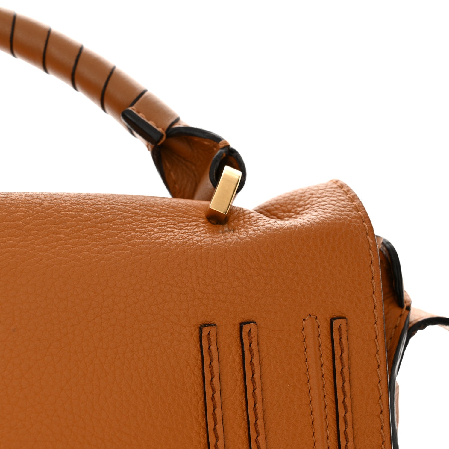 Chloe Calfskin Medium Marcie Top Handle Bag Tan 14 of 14
