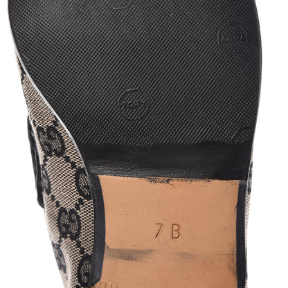 Gucci Monogram Calfskin Womens Horsebit Loafers 7 Black 11 of 11