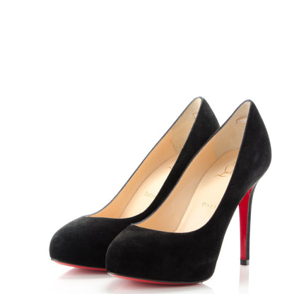 Christian Louboutin Suede New Declic 120 Pumps 36 Black 3 of 8