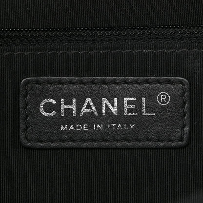 Chanel Lambskin Quilted Large Natural CC Flap Black 7 of 11