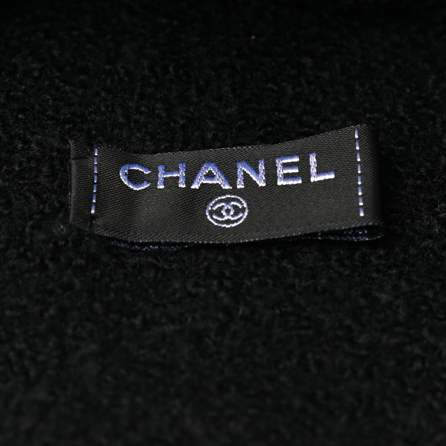 Cashmere Silk CC Beanie Hat Black White