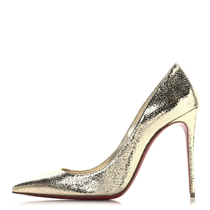 Christian Louboutin Specchio Vintage Kate 100 Pumps 38 Gold 1 of 8