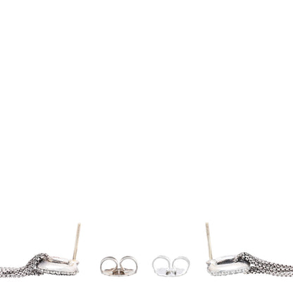 David Yurman Sterling Silver Diamond Tassel Drop Earrings 3 of 4