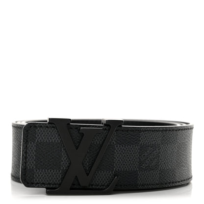 Louis Vuitton Calfskin Damier Graphite 40mm LV Initiales Reversible Belt 100 40 1 of 9