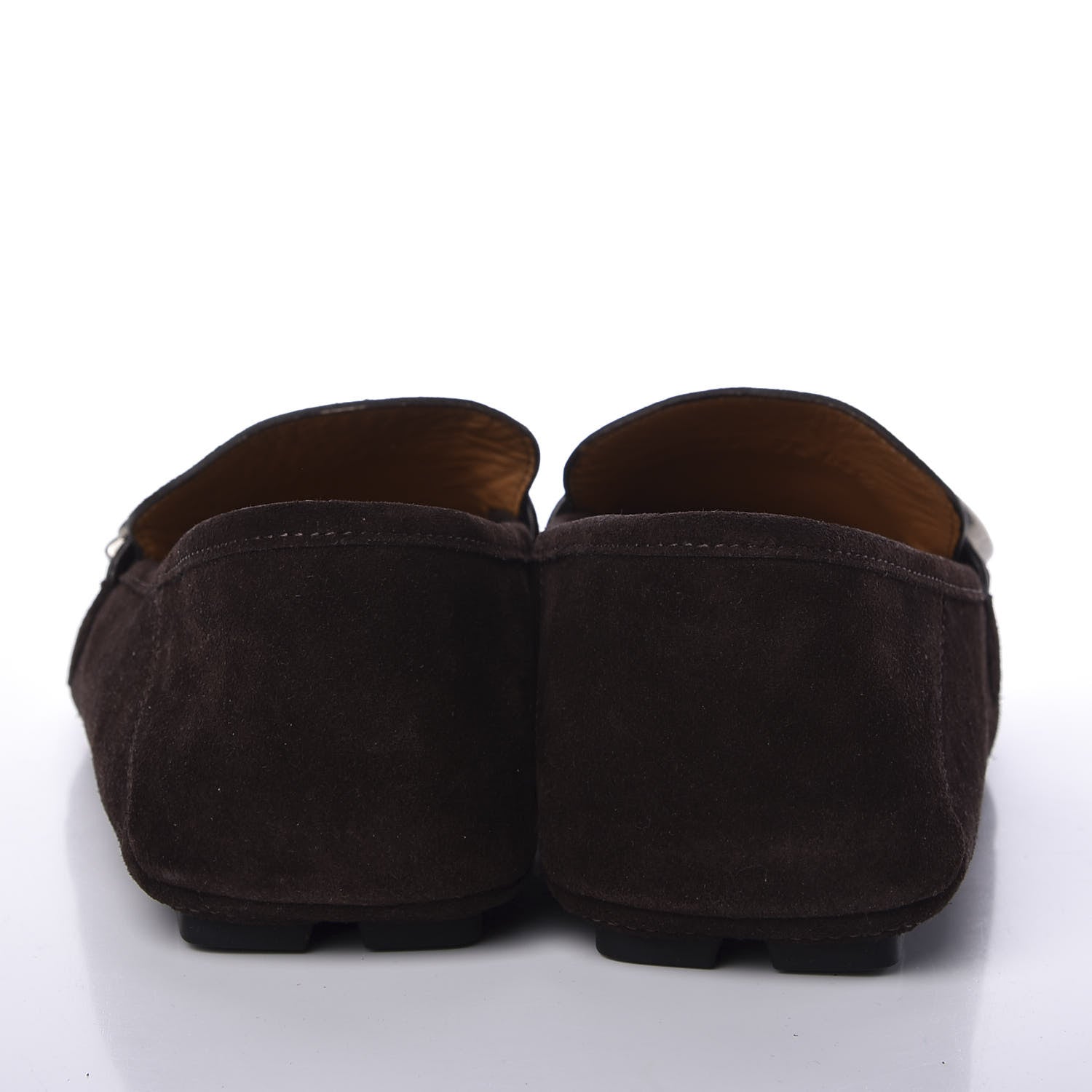 Gucci Suede Mens Driver Queen Loafers 7.5 Cocoa 5 of 9