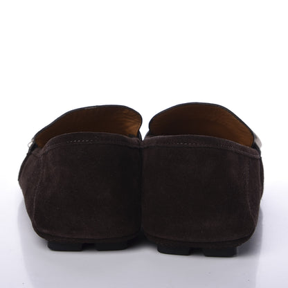 Gucci Suede Mens Driver Queen Loafers 7.5 Cocoa 5 of 9