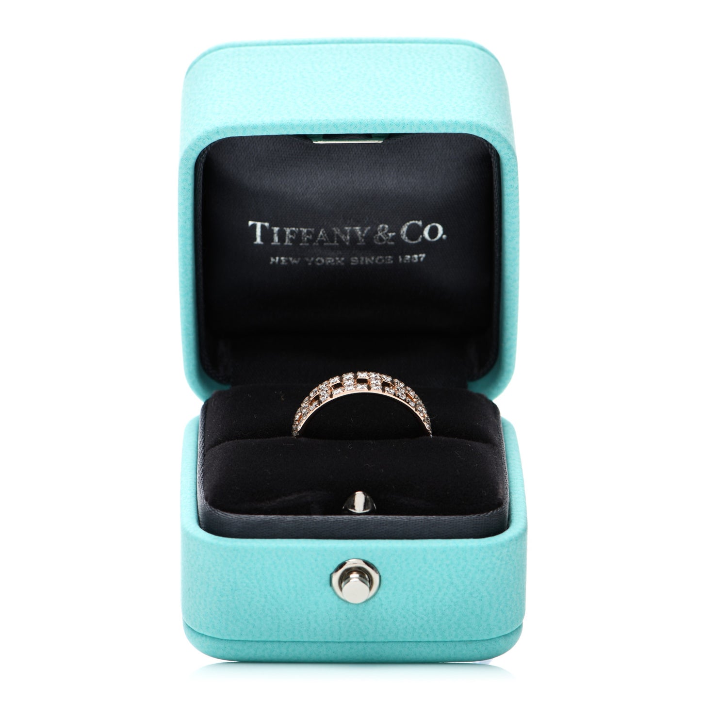 18K Rose Gold Diamond T True Wide Ring 52 6