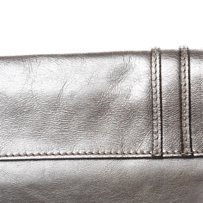 Chloe Metallic Calfskin Marcie Clutch Pewter 11 of 11