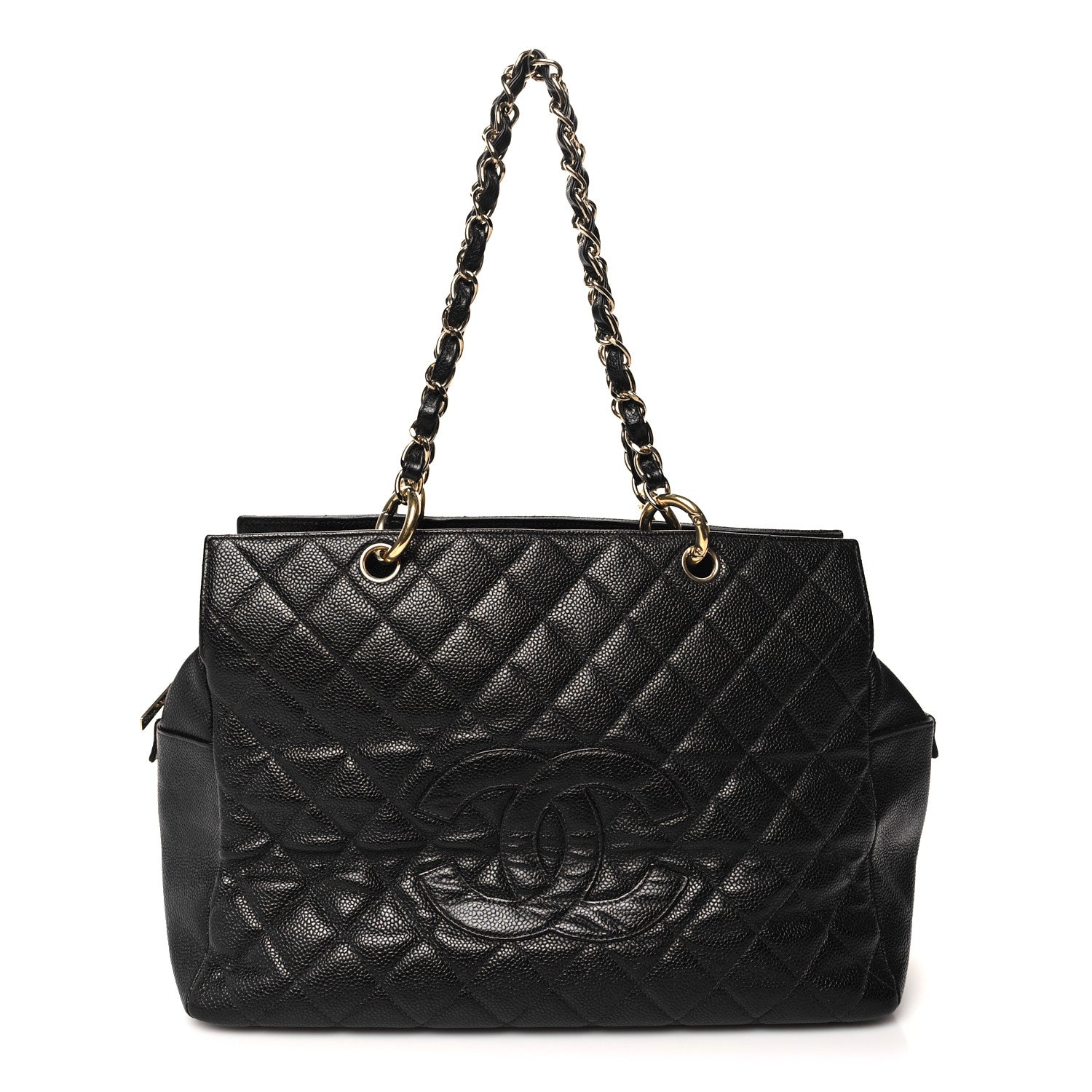 Chanel Caviar Quilted Grand Timeless Shopping Tote GTT Black 1 of 12