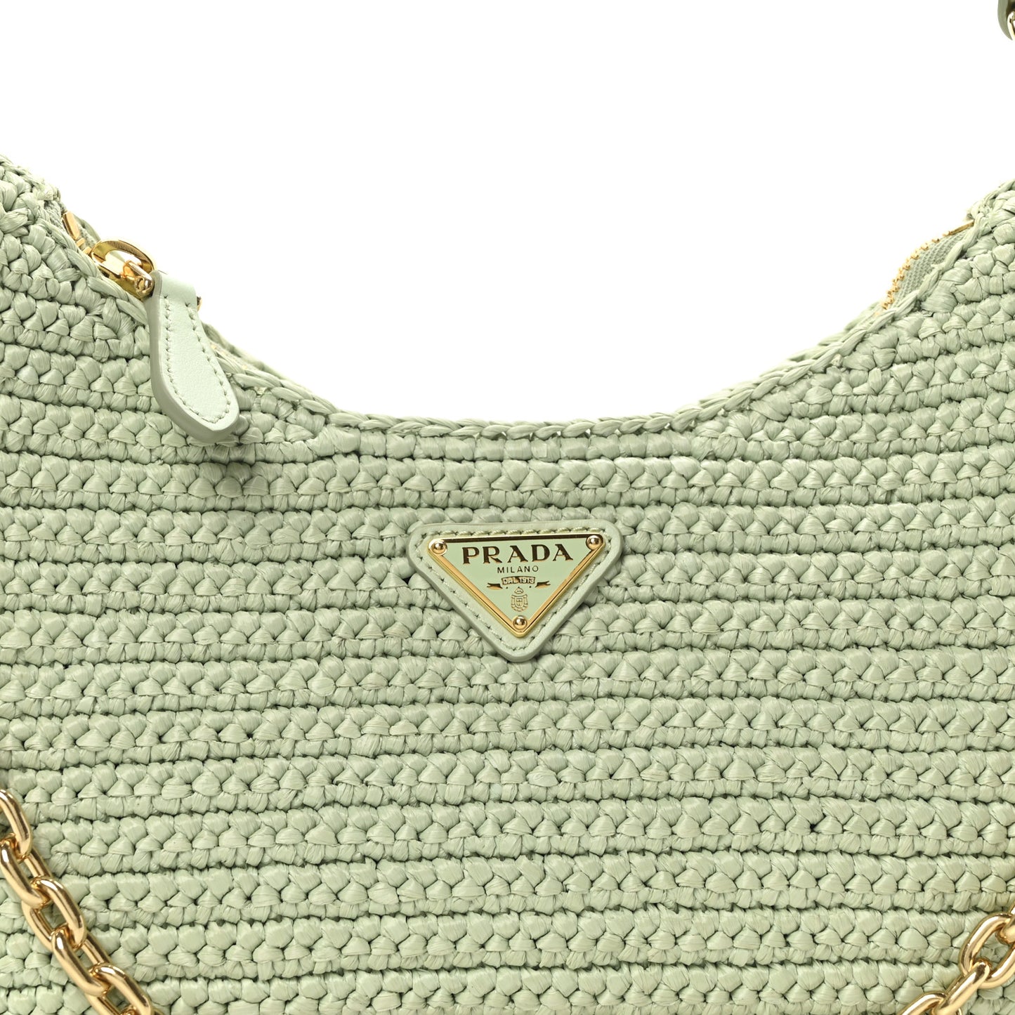 Yarn Raffia Effect Crochet Re-Edition 2005 Shoulder Bag Acqua
