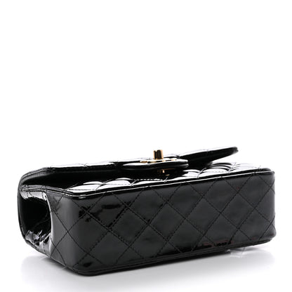Chanel Patent Quilted Mini Top Handle Rectangular Flap Black 4 of 11