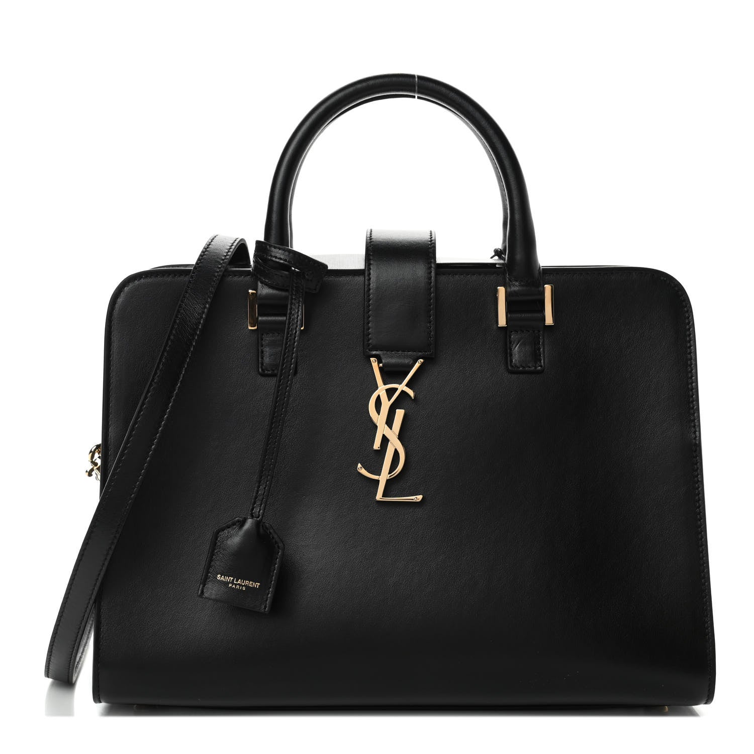 Saint Laurent Smooth Calfskin Small Monogram Cabas Black 1 of 7