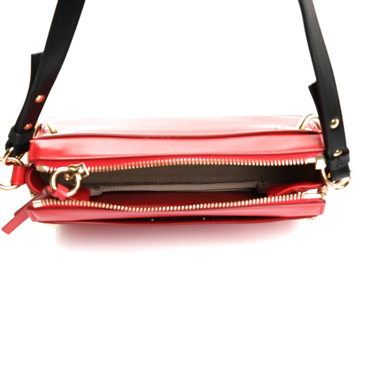 Chloe Calfskin Suede Small Roy Bag Plaid Red 5 of 11