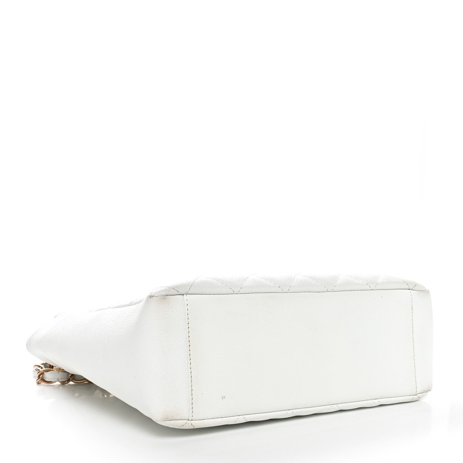 Chanel Caviar Quilted Petit Shopping Tote PST White 4 of 10