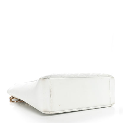 Chanel Caviar Quilted Petit Shopping Tote PST White 4 of 10